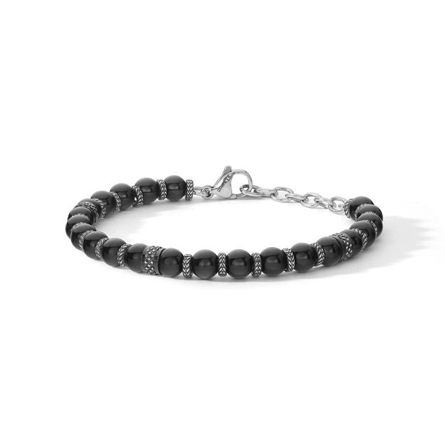 Comete Bracelet District Steel Finishes PVD Black Onyx UBR 1245