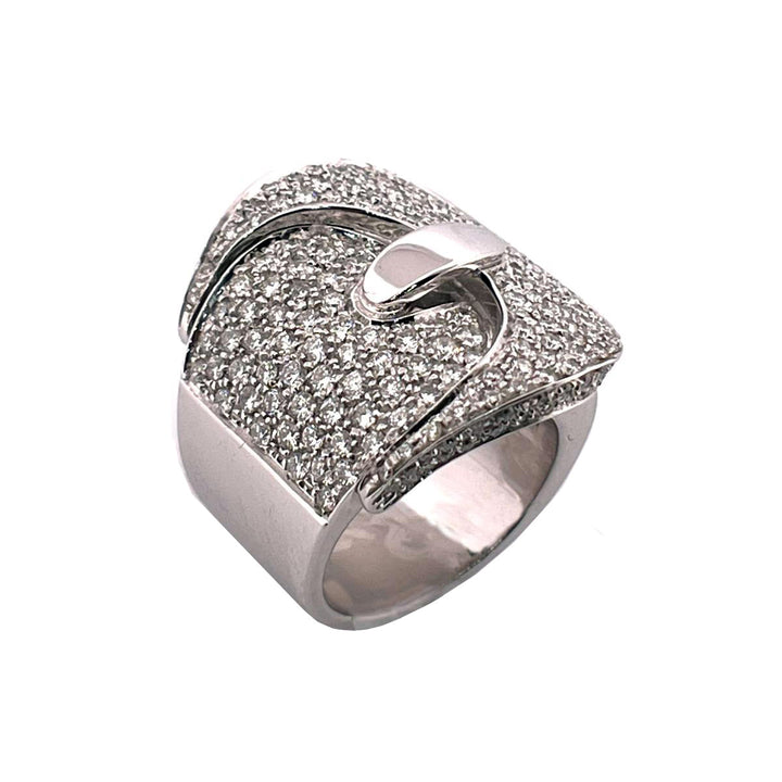 Head ring Buckle 18kt white gold diamonds 0024AG