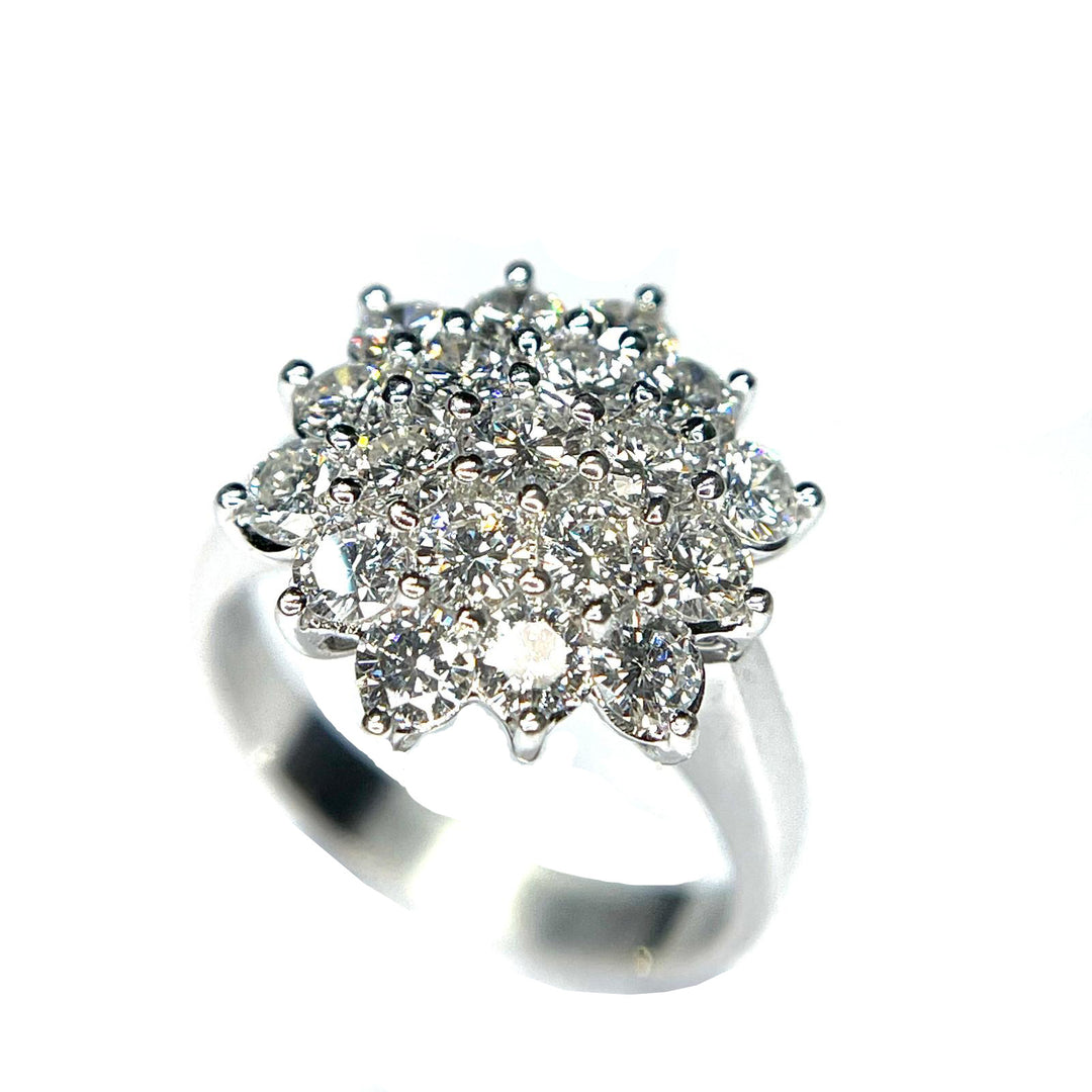 Capodagaglie River White Gold Flower 18kt 다이아몬드 0397a