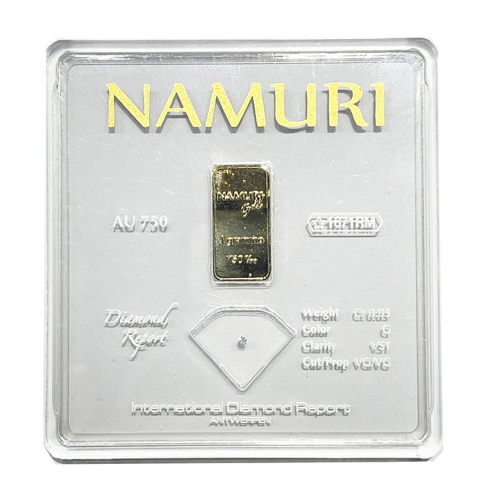 Namuro Lingotto 1 골드 그램 18kt 다이아몬드 0.03ct g vs1 ndj/g03gvs