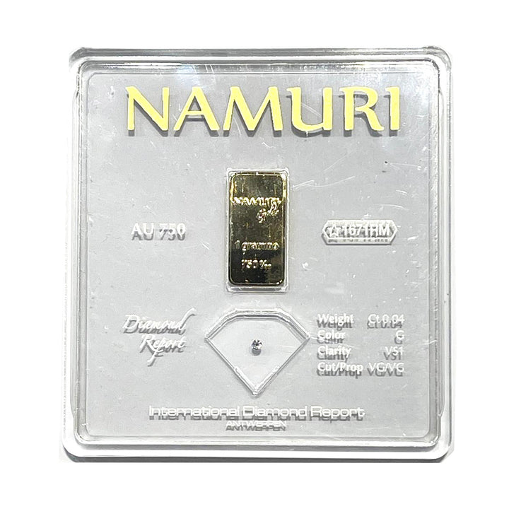 Namuro Lingotto 1 골드 그램 18kt 다이아몬드 0.04ct G vs1 NDJ/G04GVS