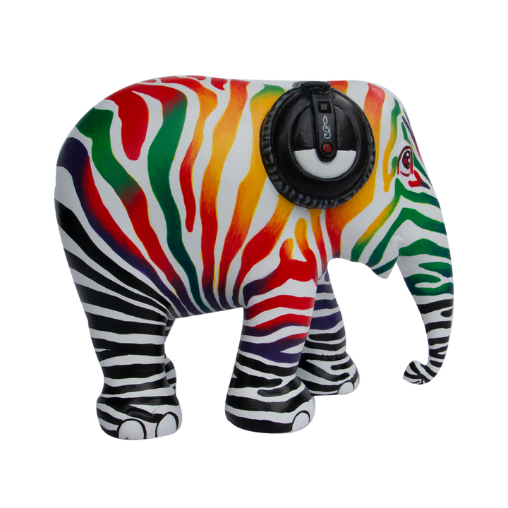 Elephant Parade Elefante Zebra Beats 15cm Limited Edition 3000 Zebra Beats 15