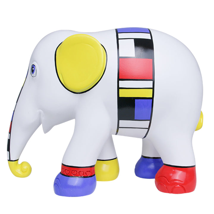 코끼리 퍼레이드 Elefante Mondriaan은 내 마음을 가로막며 15cm Limited Edition 3000 Mondrian My Mind 15