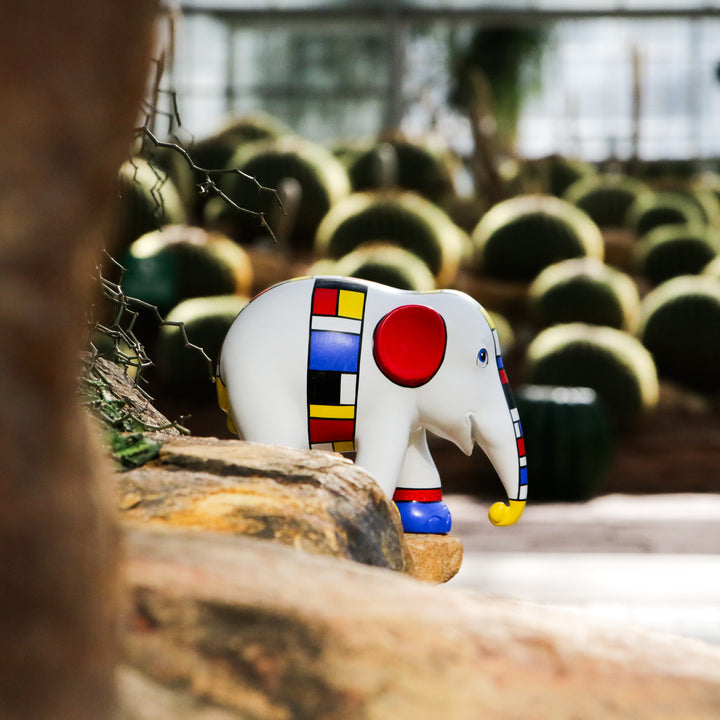 코끼리 퍼레이드 Elefante Mondriaan은 내 마음을 가로막며 15cm Limited Edition 3000 Mondrian My Mind 15