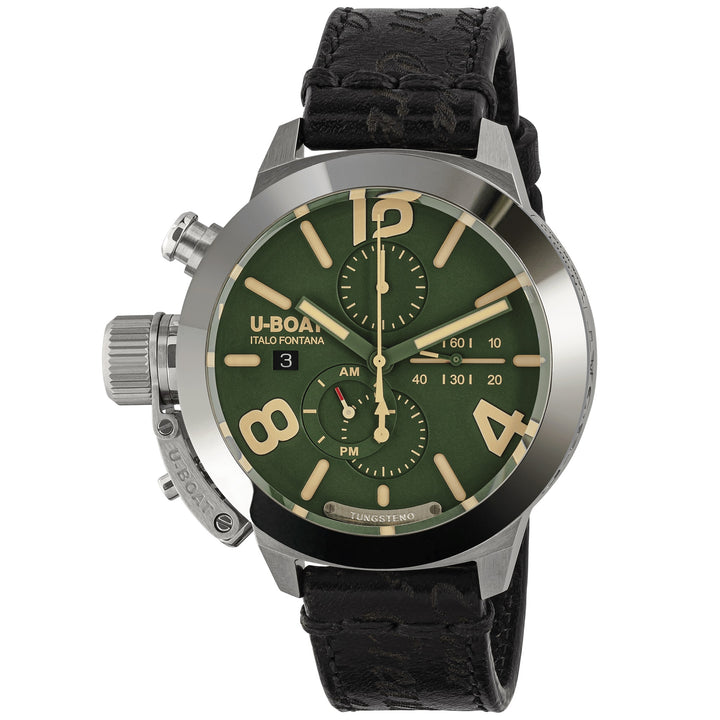 U-Boat Classic Clock 45 Tungsteno CAS Green 45mm 자동 녹색 강철 9581