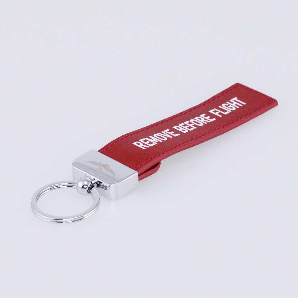 Air Force Military Leather Keychain "Remove Before Flight" Am161-GRI