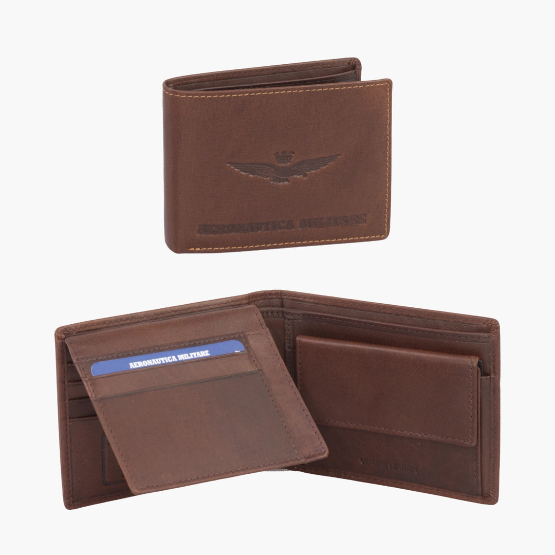 Air Force Military Wallet in leather with flap and brings Spicci New Eagle Am242-MO line