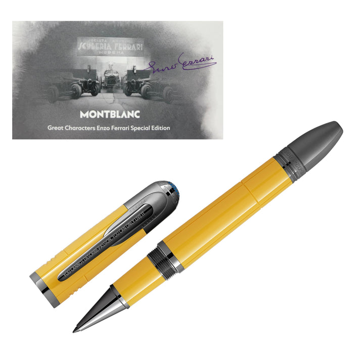 Montblanc Roller Great Charat角色Enzo Ferrari特別版黃色Modena 13062