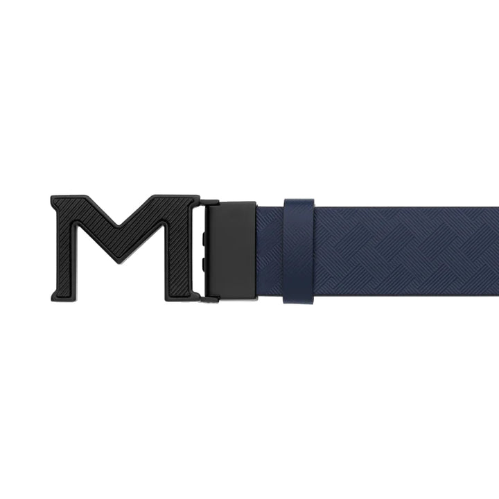 Montblanc 可逆皮带扣 M Extrem 3.0 蓝色/黑色光滑 198648