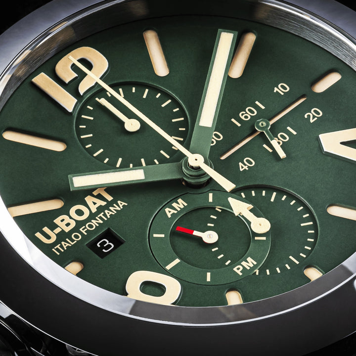 U-Boat Classic Clock 45 Tungsteno CAS Green 45mm 자동 녹색 강철 9581