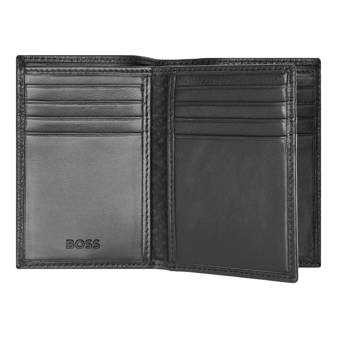 Hugo Boss holder Trifold Card Classic Granulato Black HLF416A