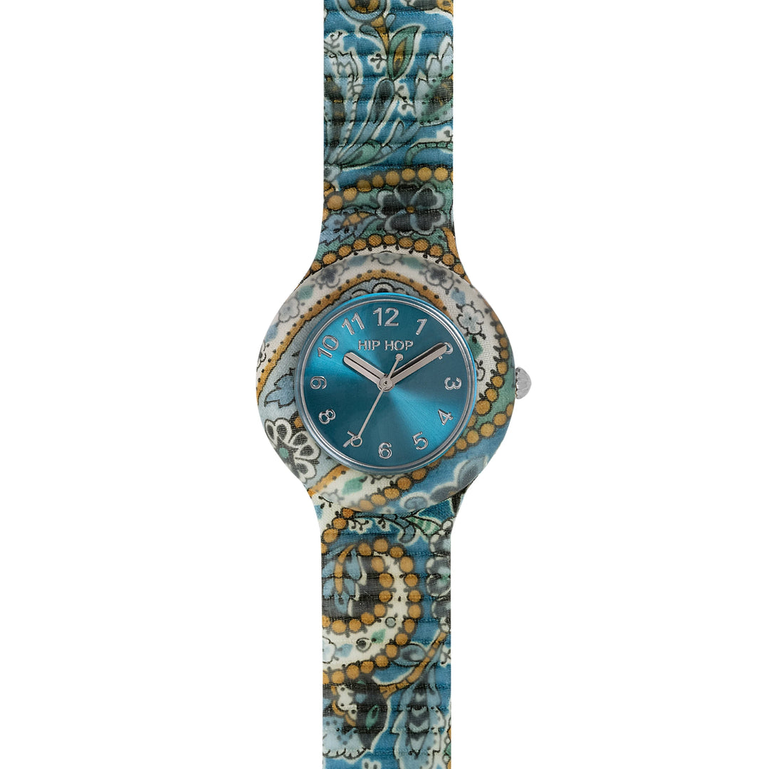 Hip Hop Teal Blue Paisley Collection Watch 32mm Hwu1242