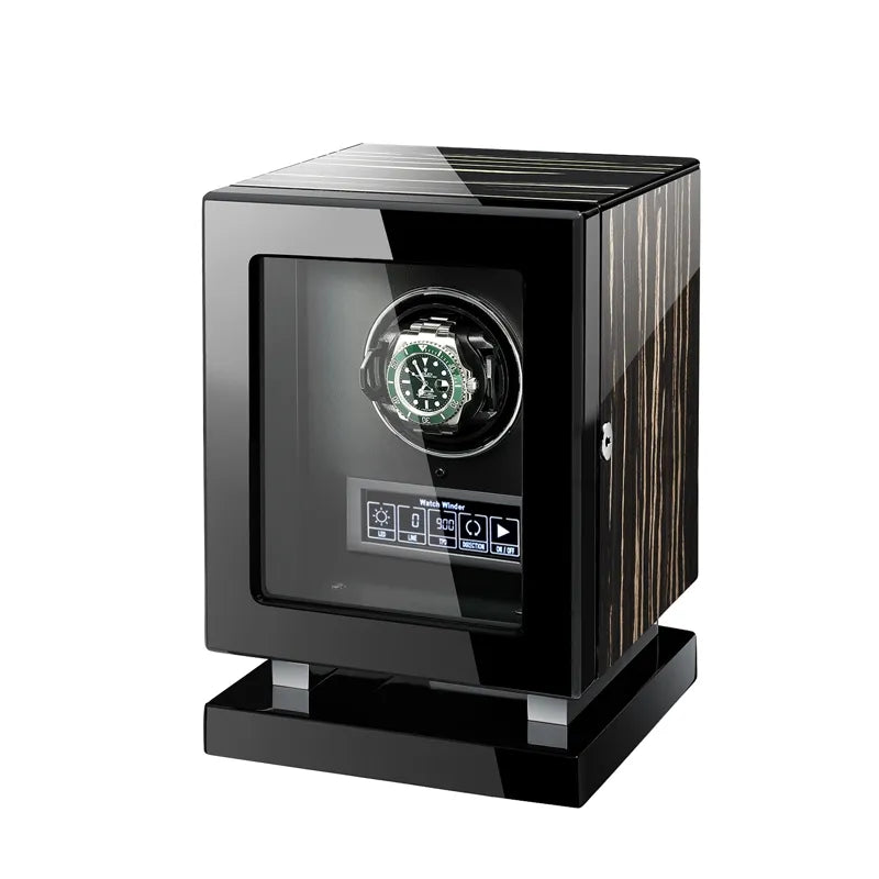 capodagli Box Hobs RotoreロードロックとライトSQM6301で木製の時計