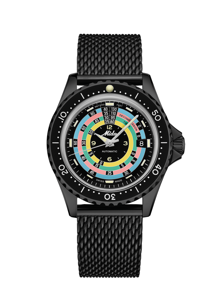 Mido Ocean Star Decompression Worldtimer Limited Edition 1961 40mm 자동 블랙 마감 PVD Black M026.807.807.33.051.00