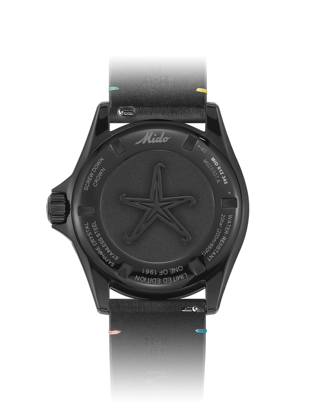 Mido Ocean Star Decompression Worldtimer Limited Edition 1961 40mm 자동 블랙 마감 PVD Black M026.807.807.33.051.00