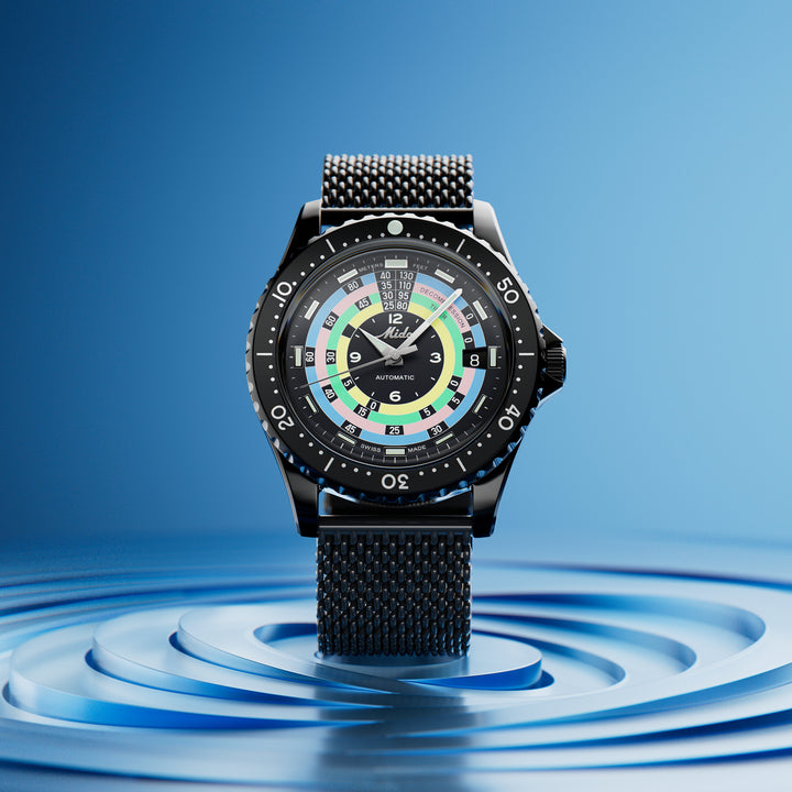 Mido Ocean Star Decompression Worldtimer Limited Edition 1961 40mm 자동 블랙 마감 PVD Black M026.807.807.33.051.00