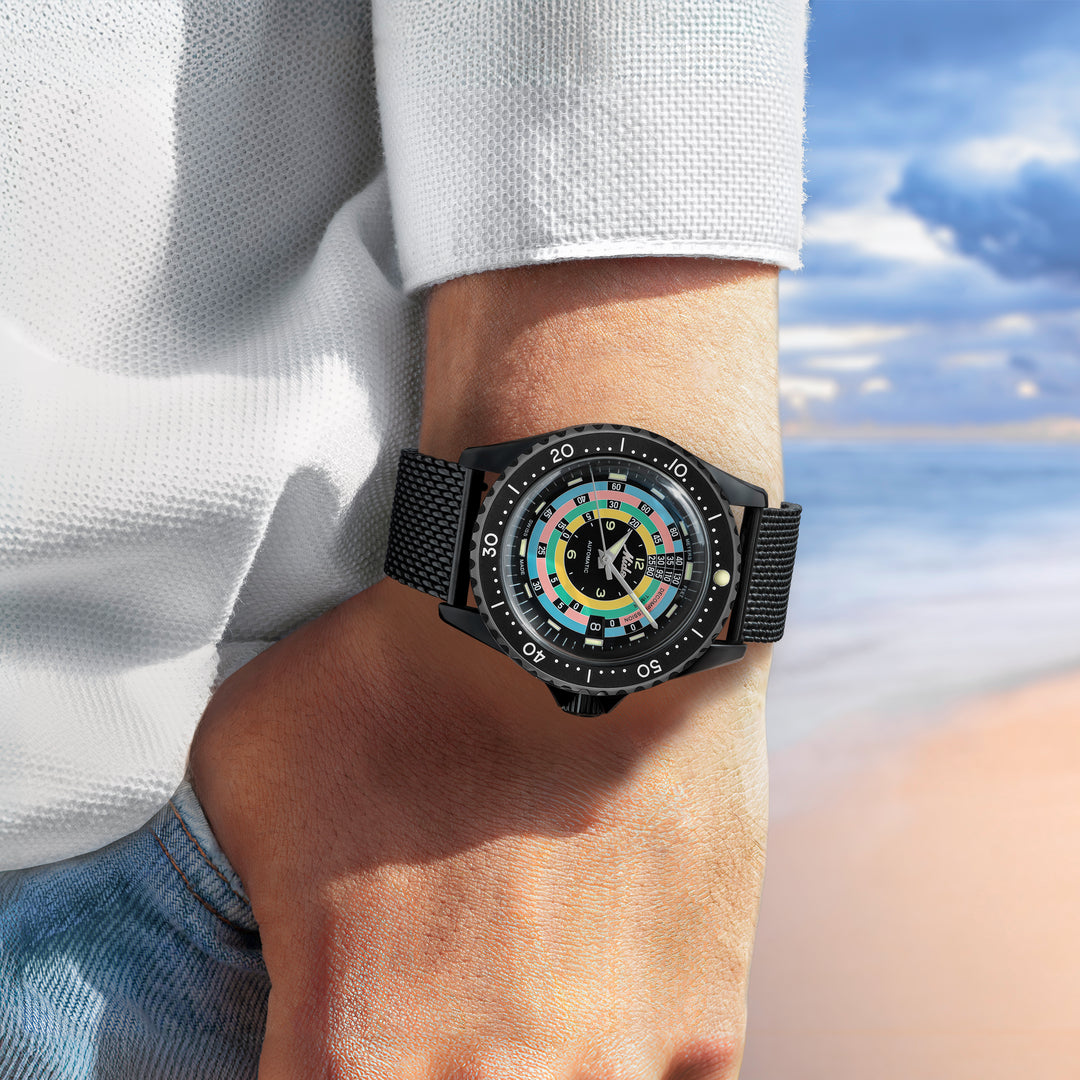 Mido Ocean Star減圧WorldTimer Limited Edition 1961 40mm自動ブラックフィニッシュPVDブラックM026.807.807.33.051.00