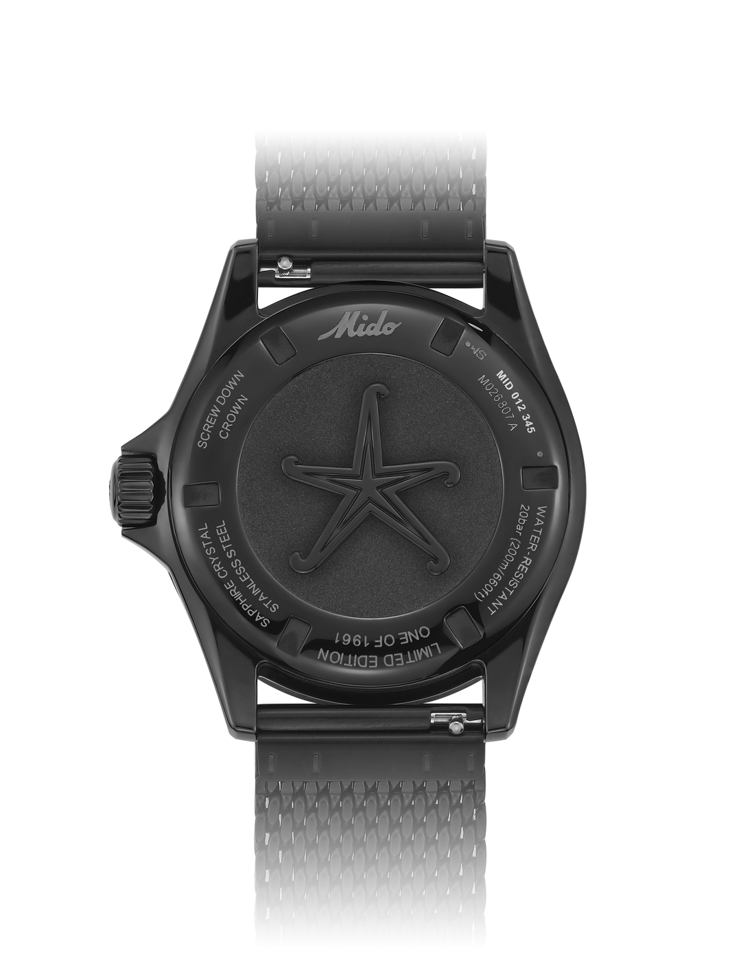 Mido Ocean Star Decompression Worldtimer Limited Edition 1961 40mm 자동 블랙 마감 PVD Black M026.807.807.33.051.00