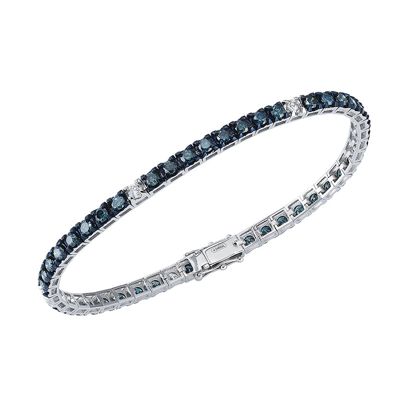 Sidalo Bracelet Tennis Gold White 18kt Blue Diamonds M 5188-10-1-BB