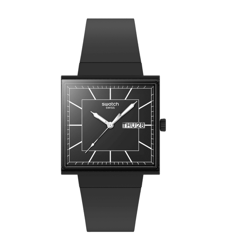 Swatch watch WHAT IF...BLACKAGAIN? Bioceramic What If? Collection 33mm SO34B701