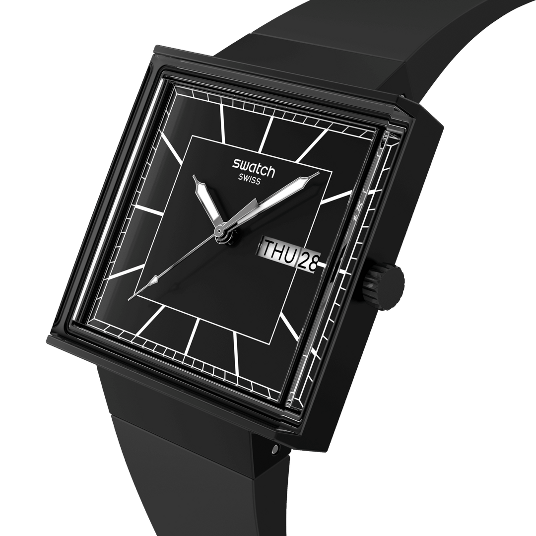 Swatch watch WHAT IF...BLACKAGAIN? Bioceramic What If? Collection 33mm SO34B701