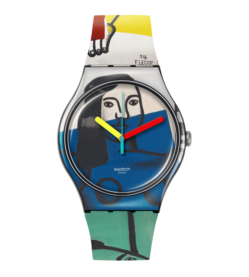 Swatch LEGER'S TWO WOMEN HOLDING FLOWERS Special Edition TATE GALLERY Originals New Gent 腕表 41毫米 SUOZ363