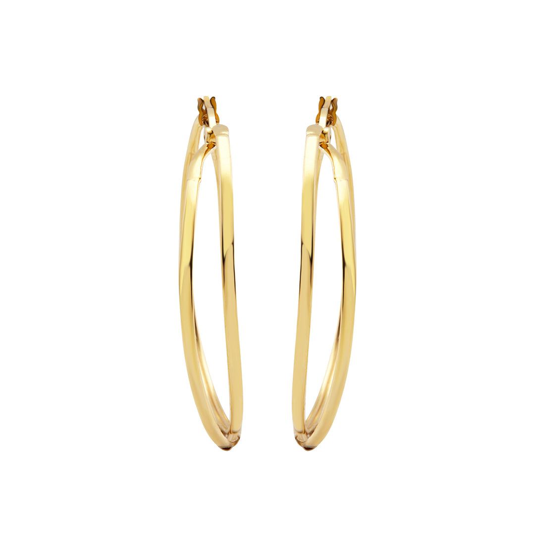 Breil Rim Earrings Lightline Steel IP Gold TJ3676 마감