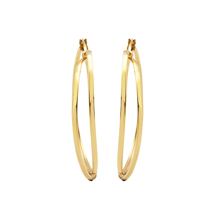 Breil Rim Earrings Lightline Steel IP Gold TJ3676 마감