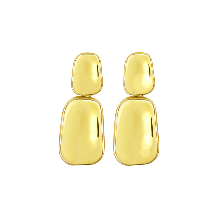 Breil Pendant Earrings Sculpture Steel Finish IP Gold TJ3813