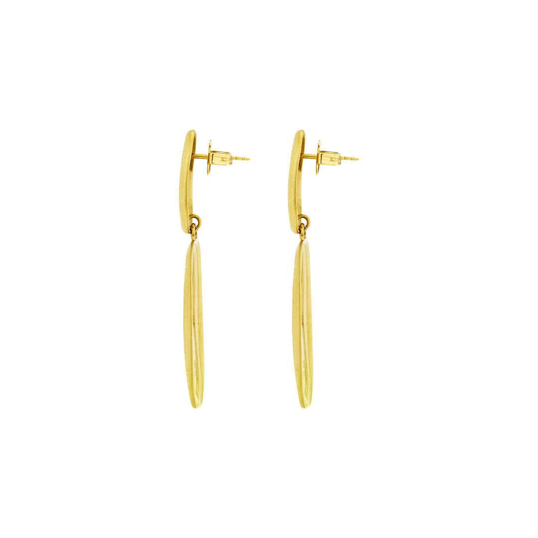 Breil Pendant Earrings Sculpture Steel Finish IP Gold TJ3813