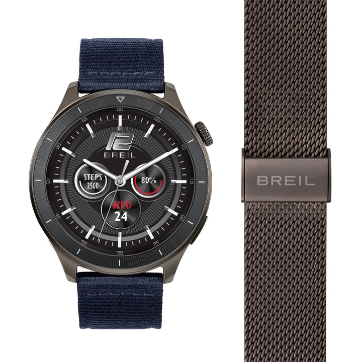 Breil Smartwatch 시계 BC-1 46.5mm 스틸 IP 건 TW2092 마감