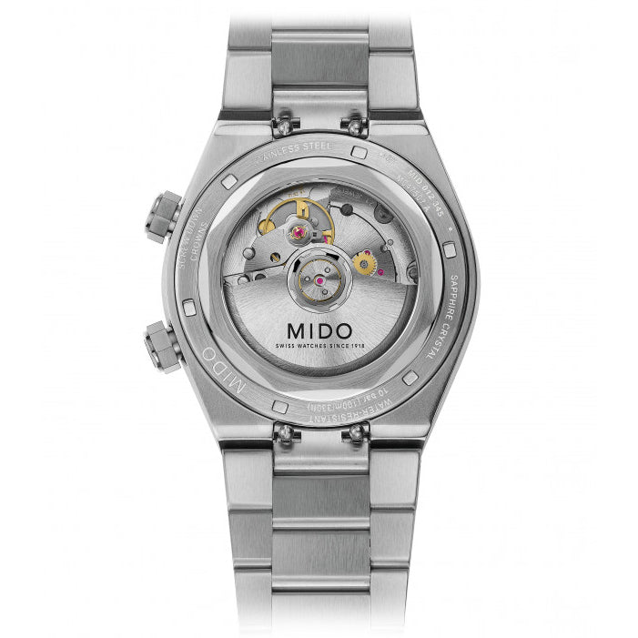 Mido Multioft 8兩個冠38.4 x 40mm時鐘自動灰色鋼M047.507.11.081.00