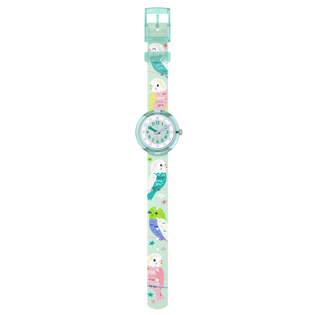 Flik Flak Happy Budgies Friends Fur-Ever 32mm FPNP160 watch