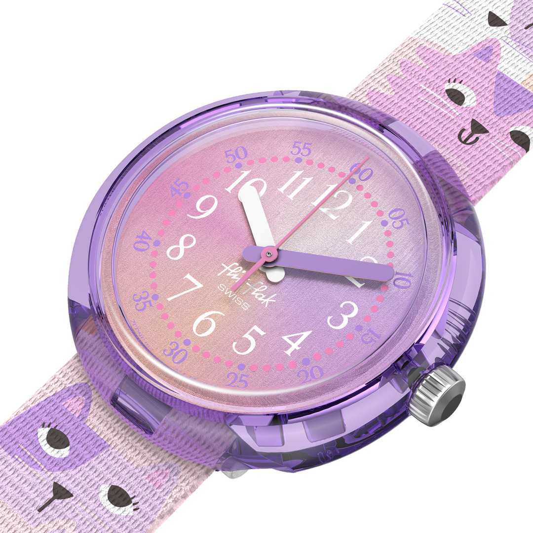 Flik Flak Cutie Kitty Friends Fur-Ever 32mm FPNP162時計