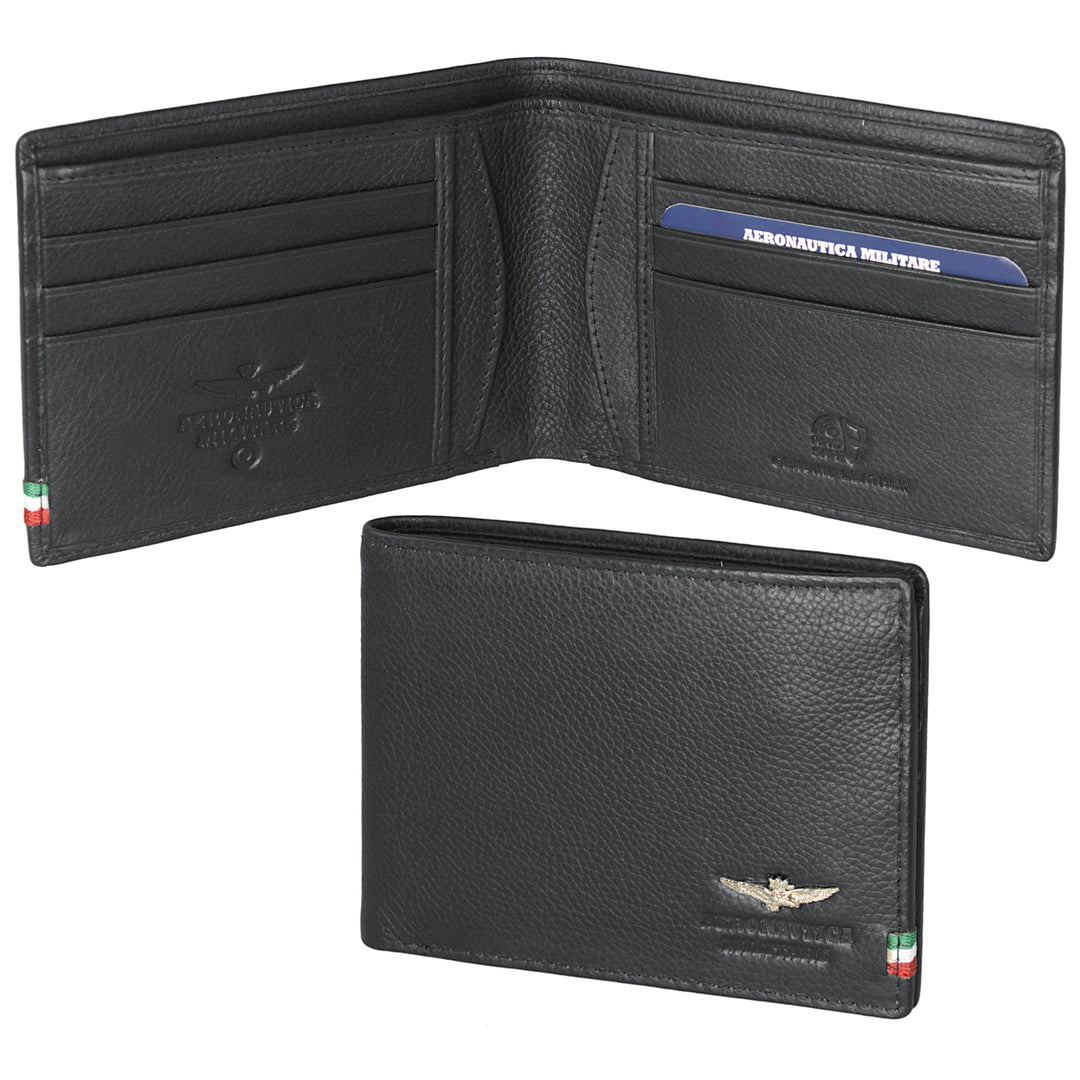 Aeronautica Militare Portfolio Flag Leather Credit Card Holder AM104-NE