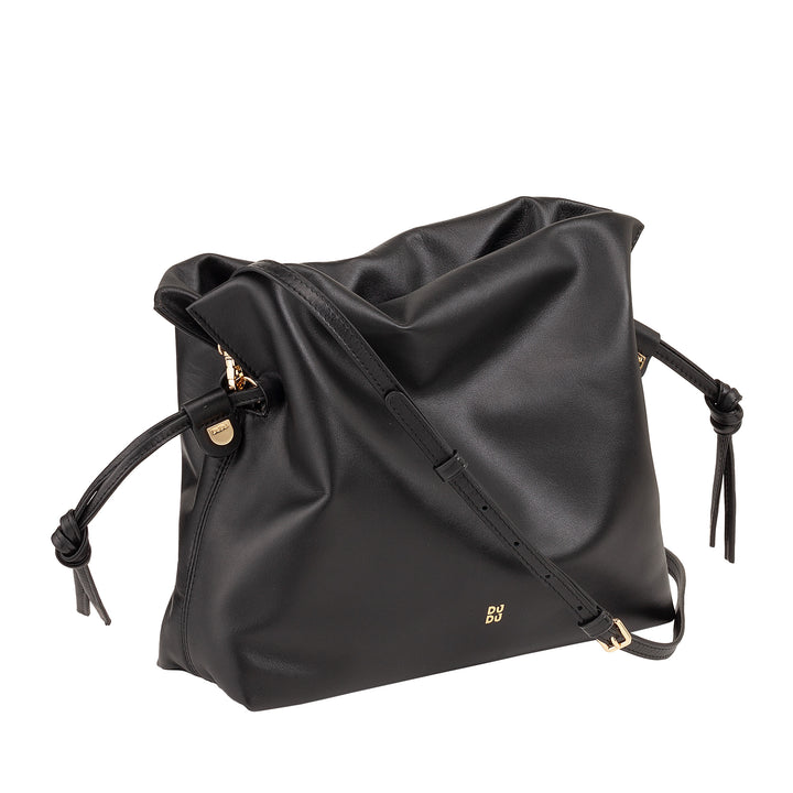 Coulisse Closure와 Dudu Women 's Leather Bag- 조절 가능한 벨트가있는 모든 경우에 우아하고 작고 실용적인 어깨 가방