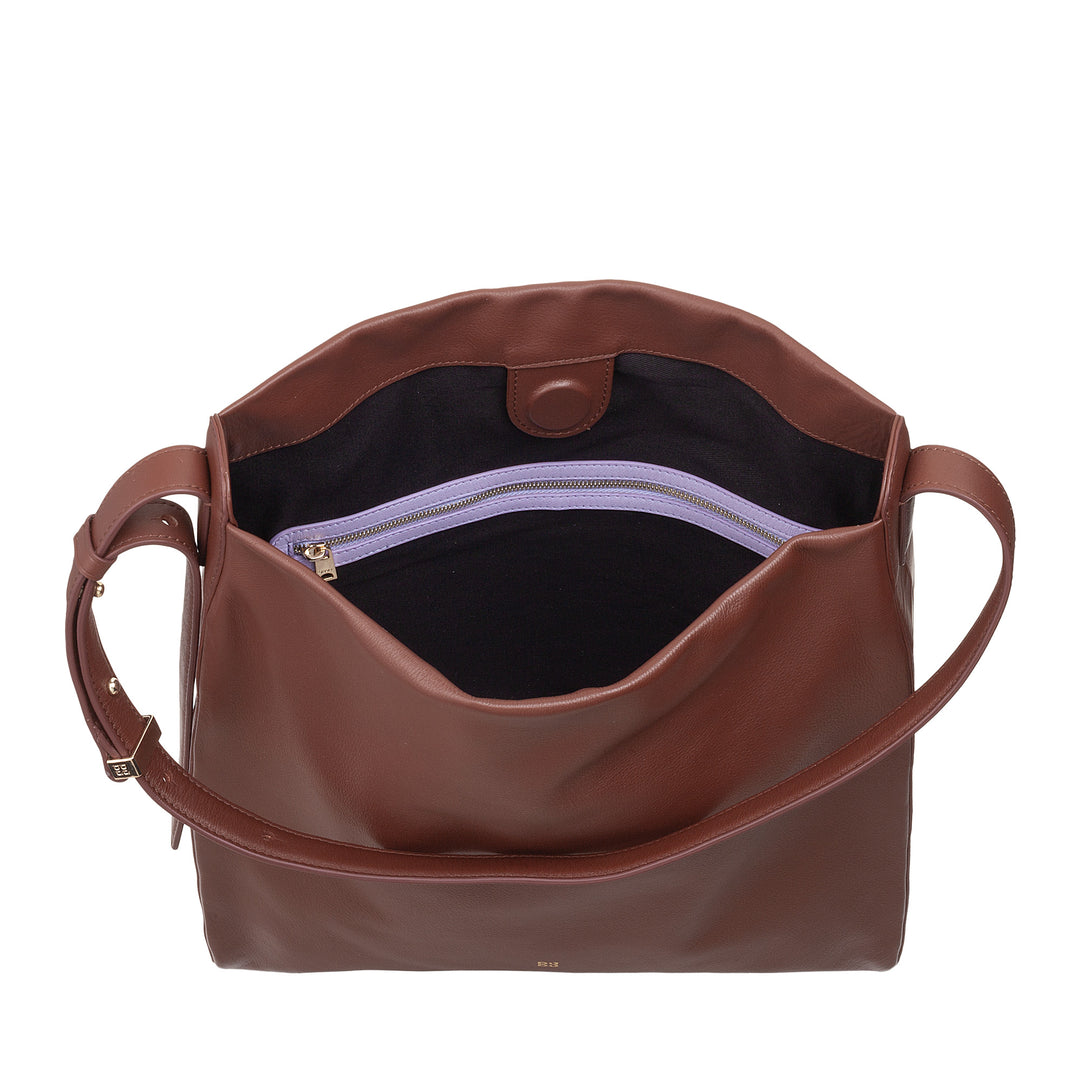 Dudu Women's Shourdled Bag Trapezoidal Real Leather、Trapeze Bagは、調整可能なショルダーストラップを備えています - エレガントで広々とした自由時間、仕事、夕方