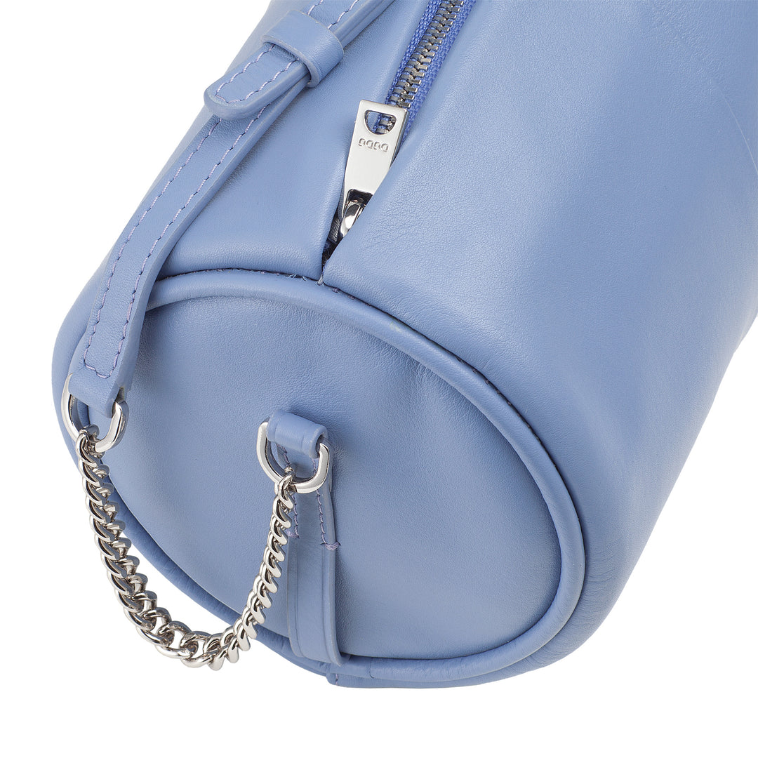 DUDU Women's Women's Leather Bag, shoulder bag with chain and leather, small fashion cylinder bag elegant with zipper