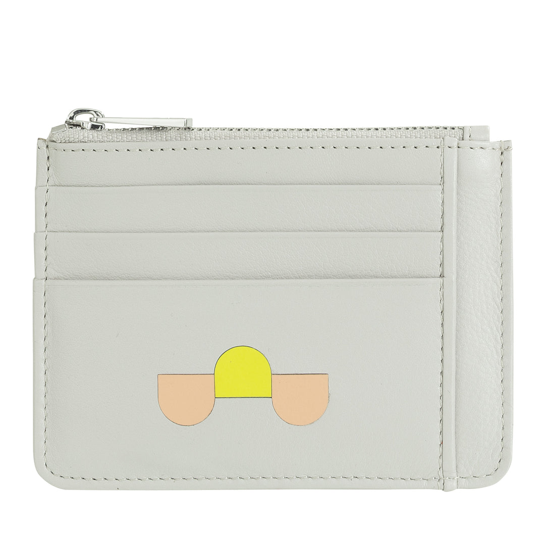 DUDU sachet credit card holder in genuine leather colorful zip wallet