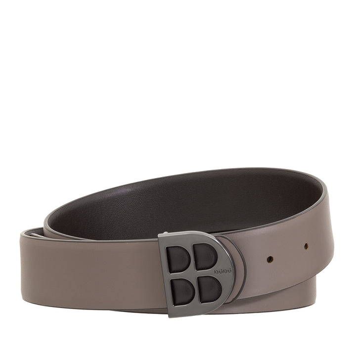 Dudu belt reversible in real two -tone skin, made in Italy, Double Face, H 35mm, with personalized buckle