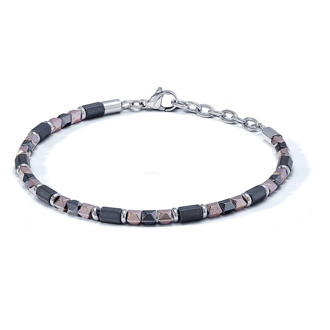 Comete bracciale Mineral acciaio finitura PVD oro rosa ematite UBR 1149 - Capodagli 1937