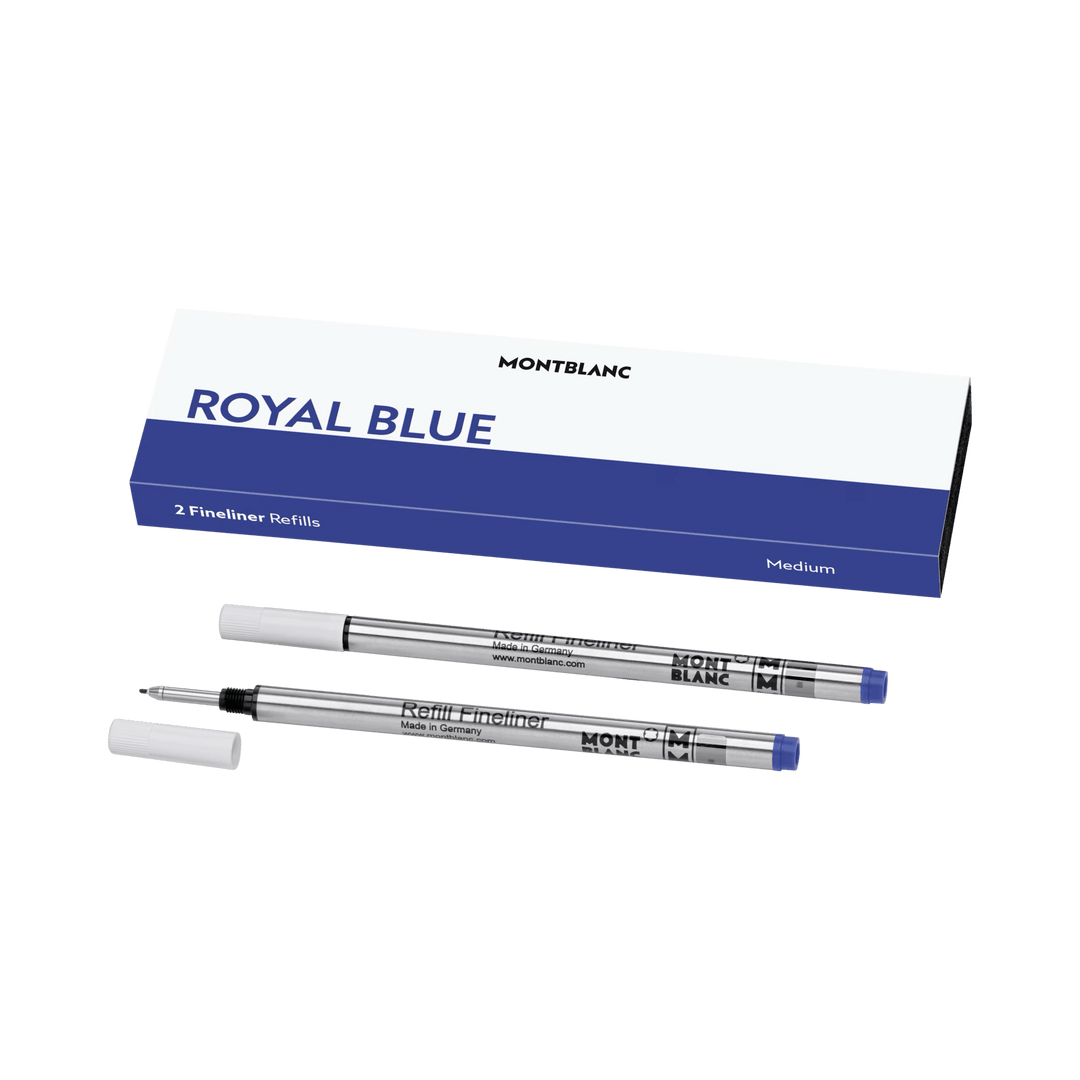 Montblanc 2 refill per fineliner punta M Royal Blue blu 128248 - Capodagli 1937