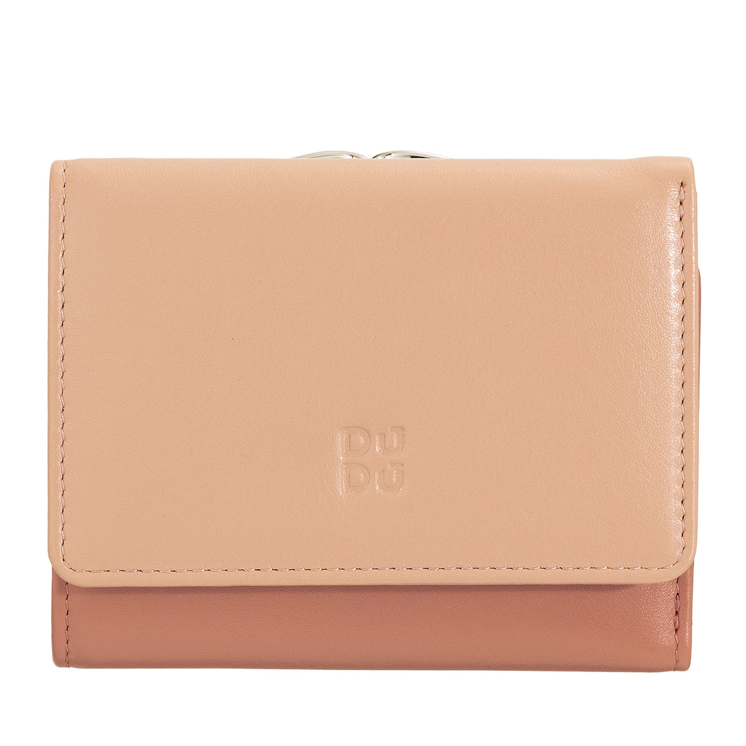 Dudu Women small in rfid women's Leather with accomone clac clac compact 6カードカード