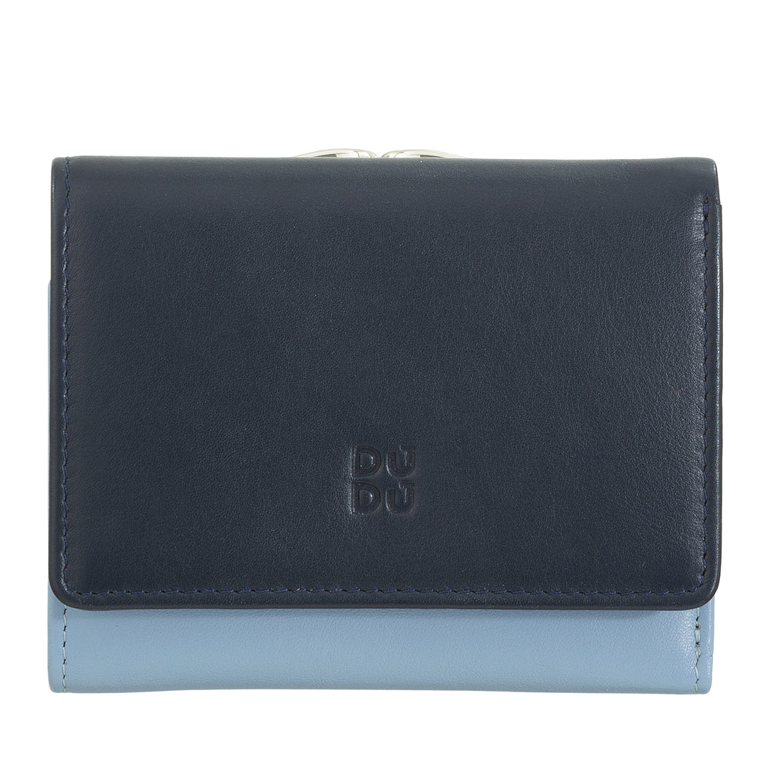 Dudu Women small in rfid women's Leather with accomone clac clac compact 6カードカード