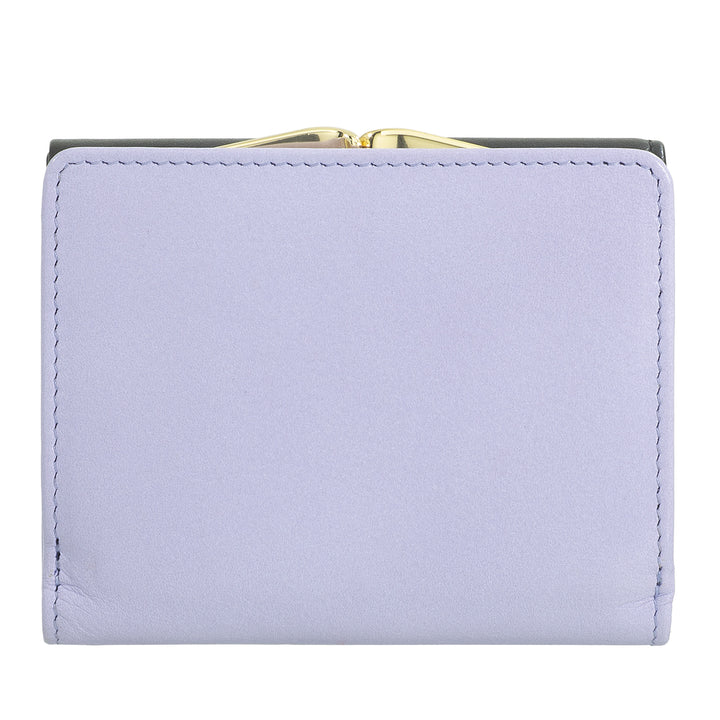 Dudu Women small in rfid women's Leather with accomone clac clac compact 6カードカード