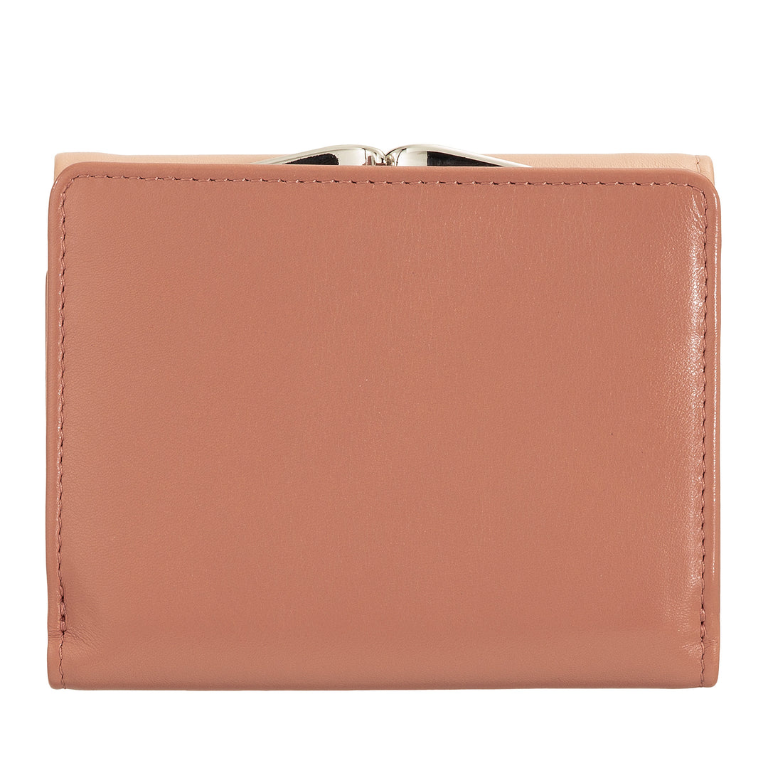 Dudu Women small in rfid women's Leather with accomone clac clac compact 6カードカード