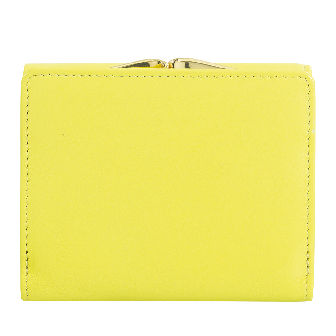 Dudu Women small in rfid women's Leather with accomone clac clac compact 6カードカード