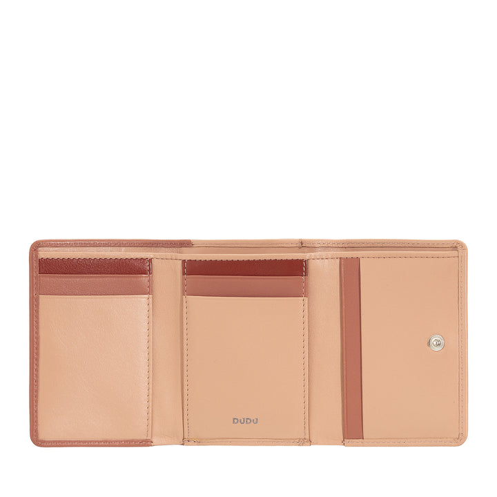 Dudu Women small in rfid women's Leather with accomone clac clac compact 6カードカード