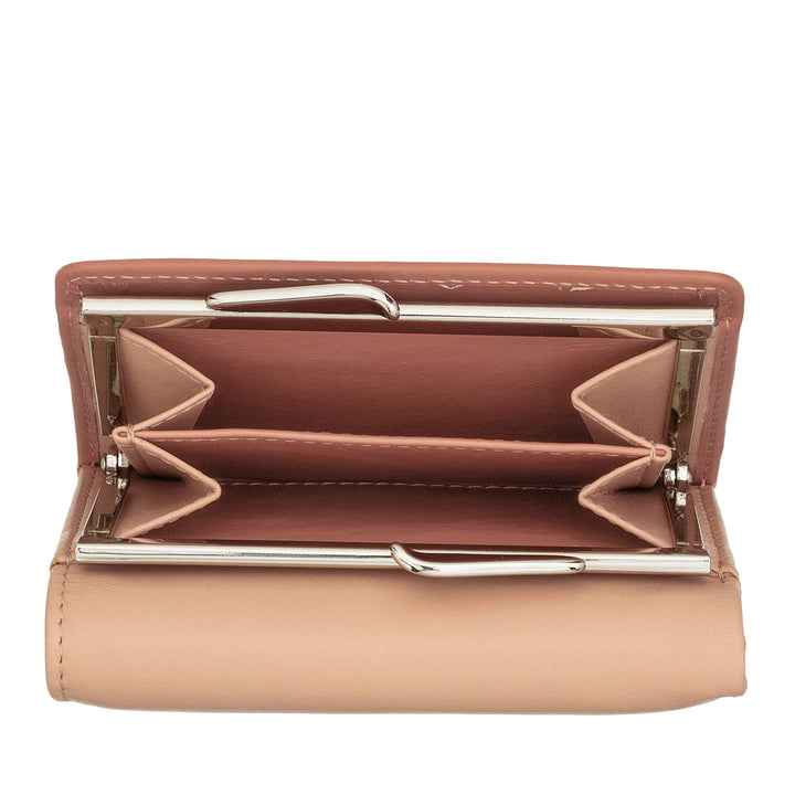 Dudu Women small in rfid women's Leather with accomone clac clac compact 6カードカード