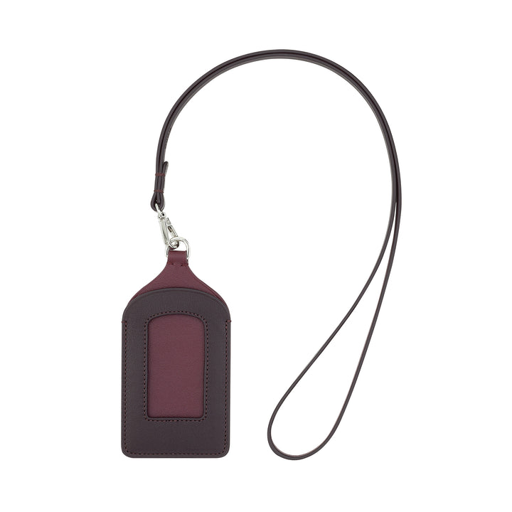 DUDU Badage Badge in leather neck, with detachable cord, credit card format door, triggering for fairs of office conferences